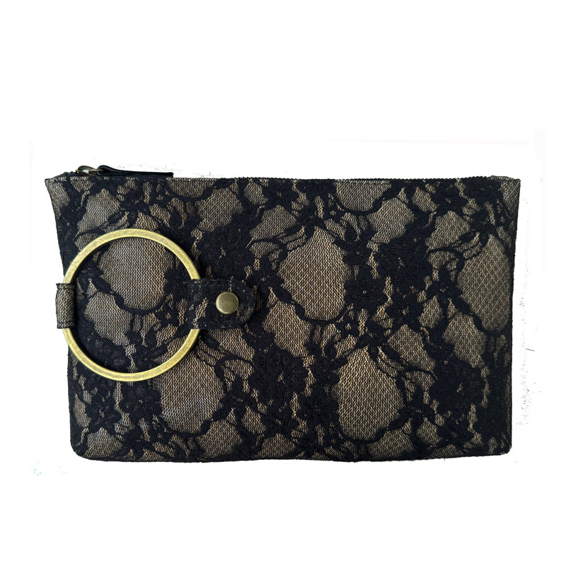 Ring Clutch - Black Lace