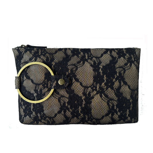 Ring Clutch - Black Lace