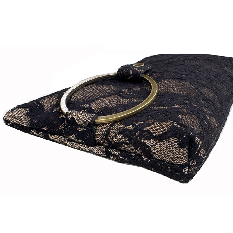 Ring Clutch - Black Lace