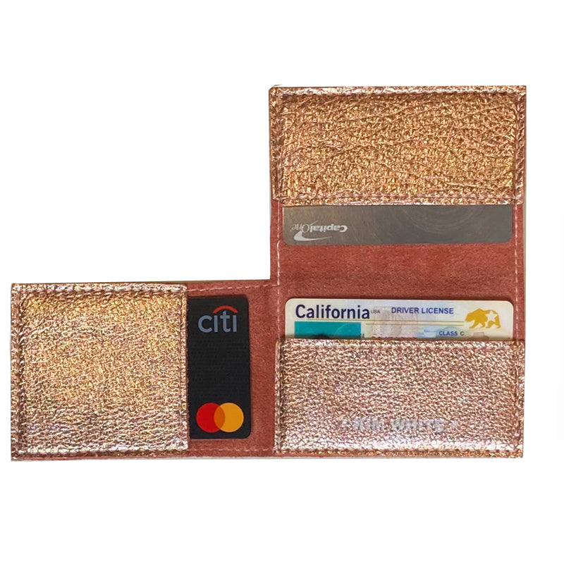 Folding Wallet - Rose Gold Metallic