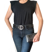 Load image into Gallery viewer, Heirloom Basic Belt - Black with Antique Nickel Buckle
