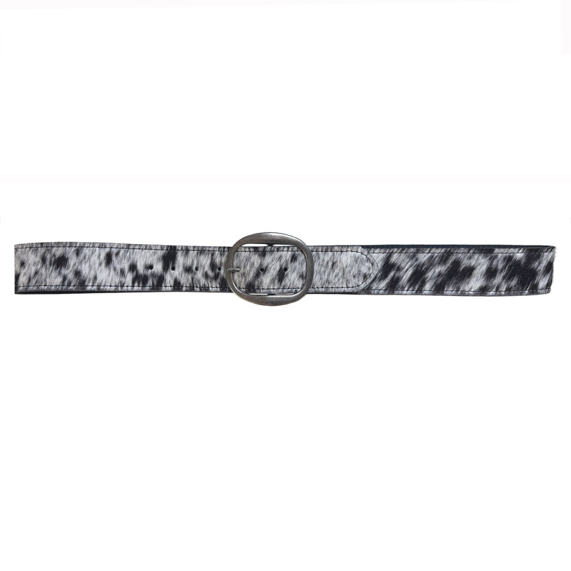 Heirloom Basic Belt -Salt & Pepper "Pony hide"