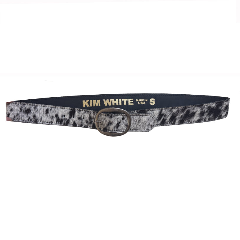 Heirloom Basic Belt -Salt & Pepper "Pony hide"