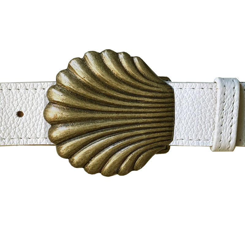 Shell Belt - White