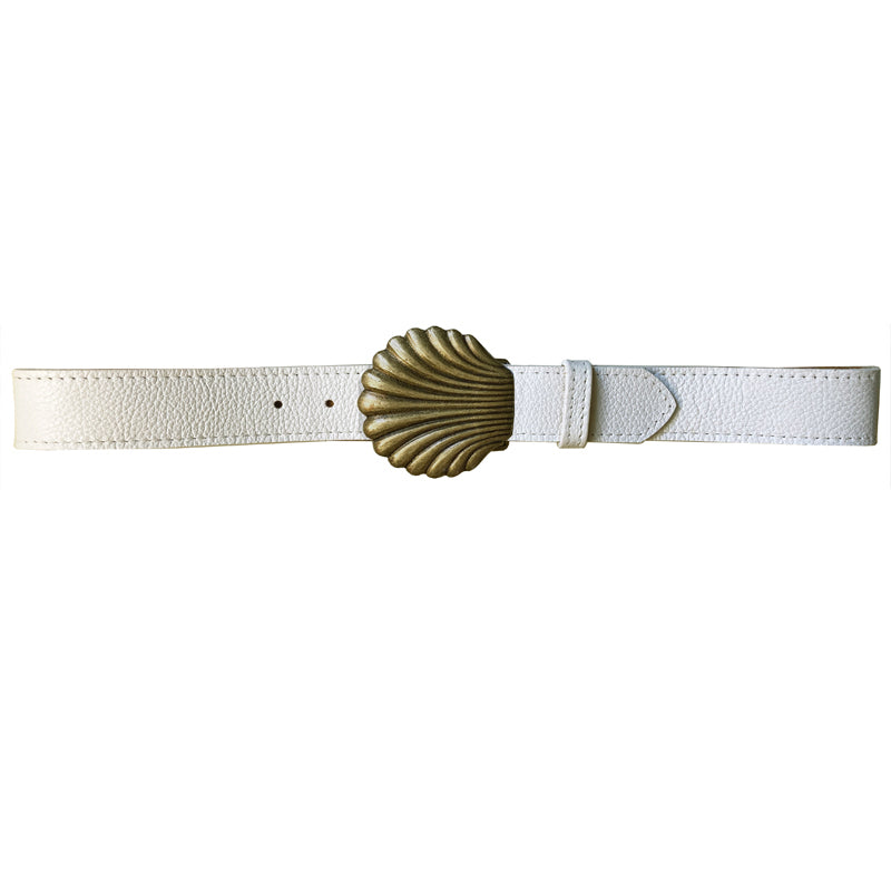 Shell Belt - White