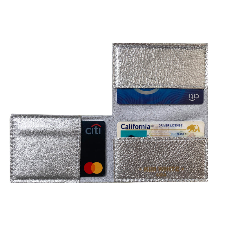 Folding Wallet - Silver Metallic