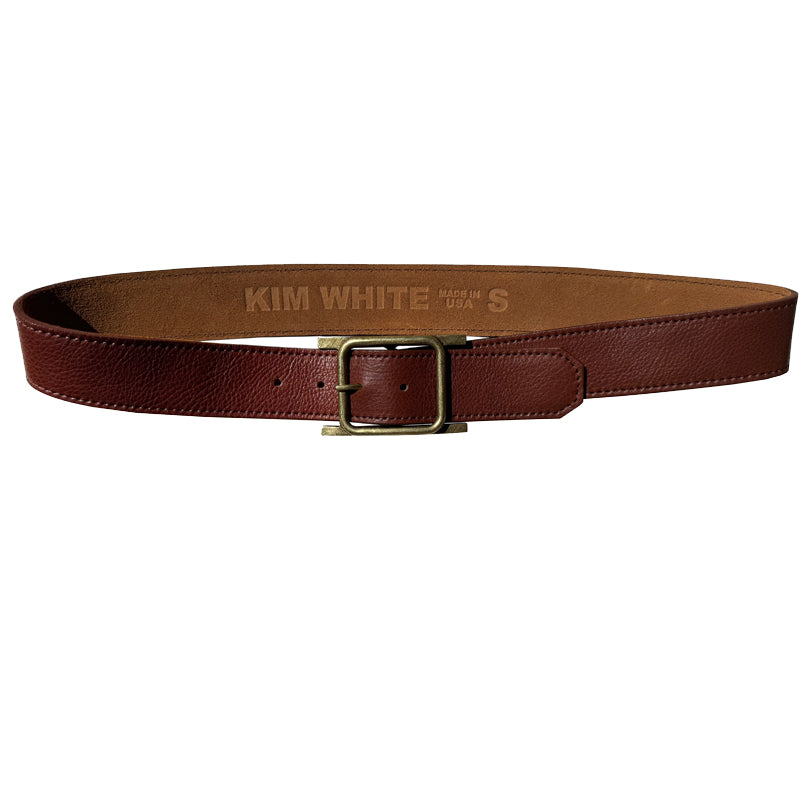 Square with Flanges - Brown Leather