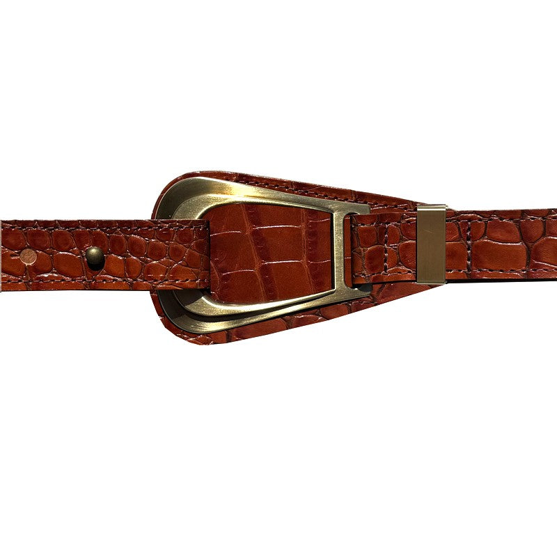 Three Ways Convertible - Cognac Croc