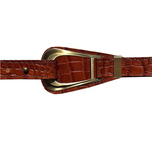 Three Ways Convertible - Cognac Croc