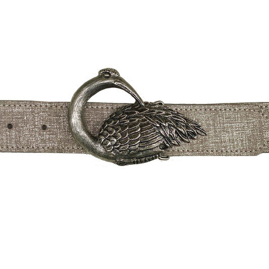 Bird Belt - Taupe Brushed Metallic