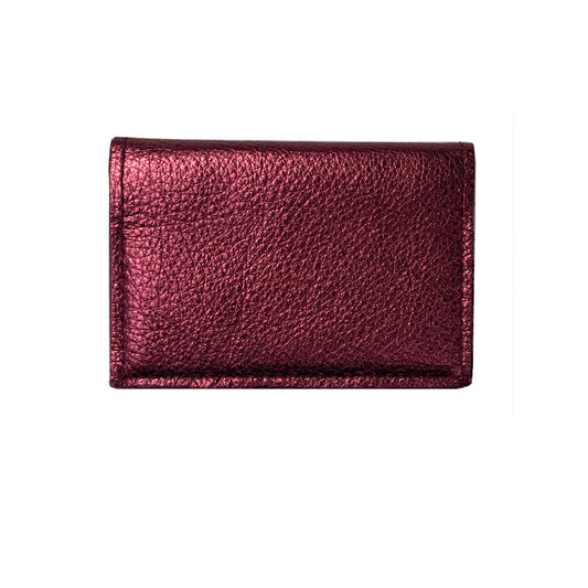 Folding Wallet - Burgundy Metallic