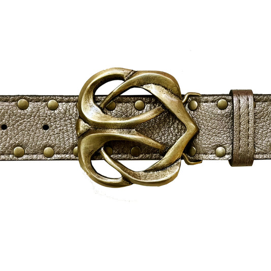 Cyber Lotus Waist Belt - Pewter