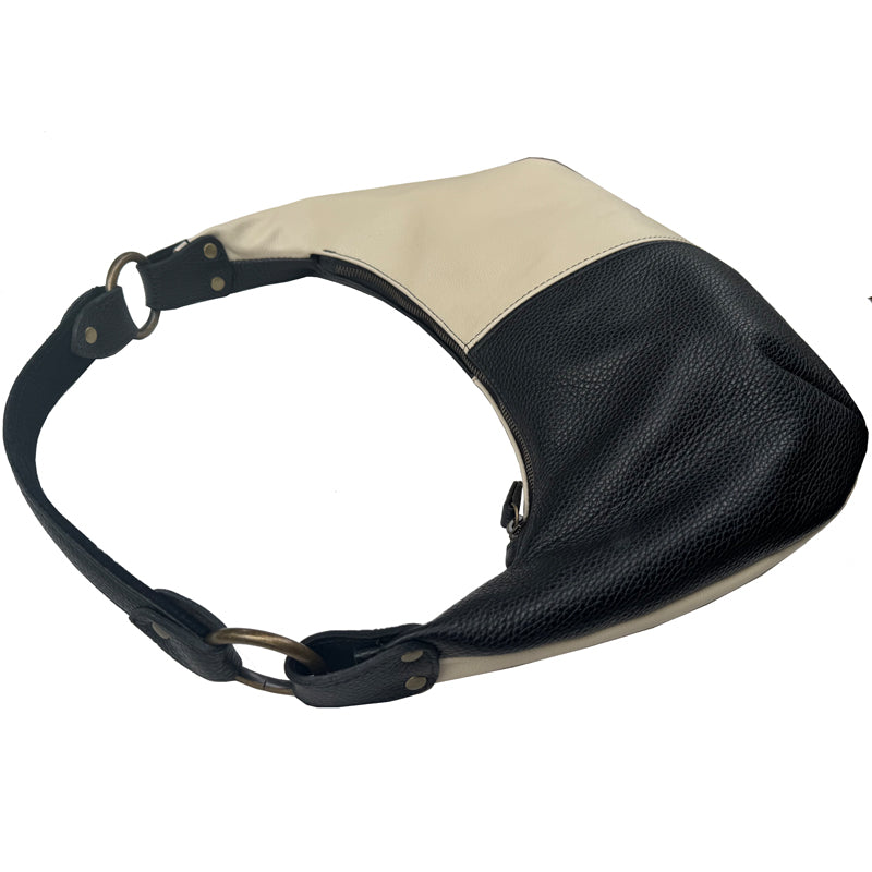 Hobo Bag - Black and Cream