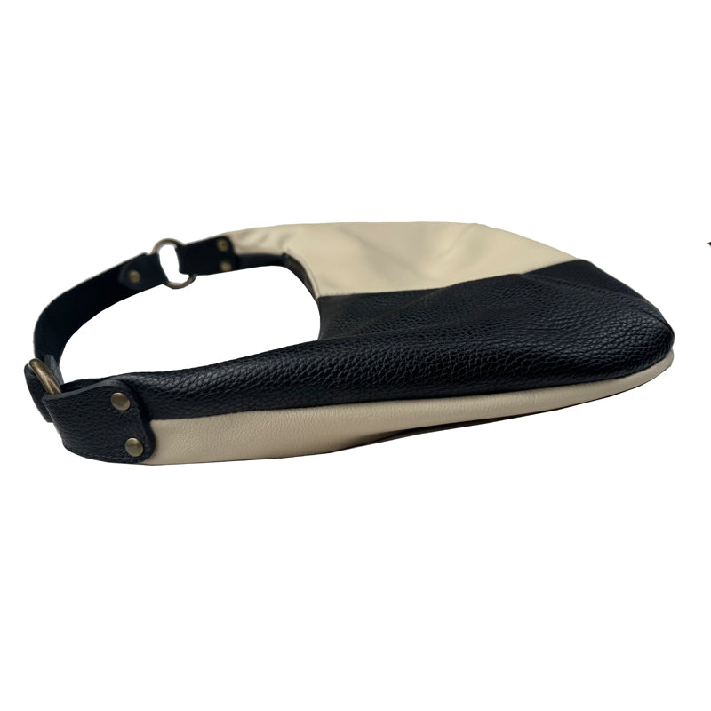 Hobo Bag - Black and Cream
