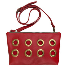 Load image into Gallery viewer, Copy of Grommet Clutch with Strap - Red
