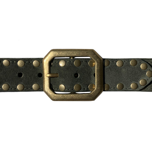 Squared Off Buckle - Loden Suede