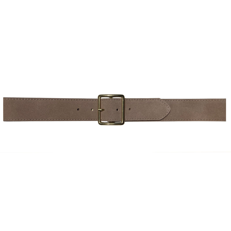 Thin Square Buckle - Tan Suede