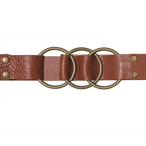 Triple Ring Belt - Cognac