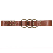 Load image into Gallery viewer, Triple Ring Belt - Cognac
