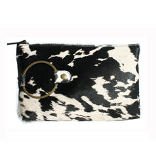 Load image into Gallery viewer, Ring Clutch - Black &amp; White &quot;Pony&quot;
