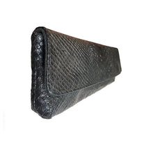Load image into Gallery viewer, Baguette Clutch  - Black Snake
