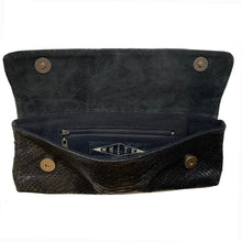 Load image into Gallery viewer, Baguette Clutch  - Black Snake
