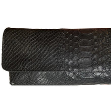 Load image into Gallery viewer, Baguette Clutch  - Black Snake
