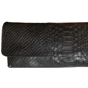 Baguette Clutch  - Black Snake