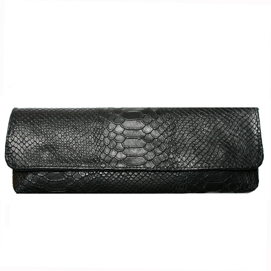 Baguette Clutch  - Black Snake