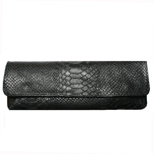 Load image into Gallery viewer, Baguette Clutch  - Black Snake
