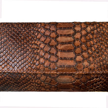 Load image into Gallery viewer, Baguette Clutch  - Cognac Snake
