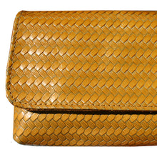 Load image into Gallery viewer, Baguette Clutch  - Yellow Basketweave
