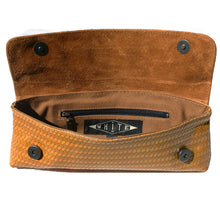 Load image into Gallery viewer, Baguette Clutch  - Yellow Basketweave
