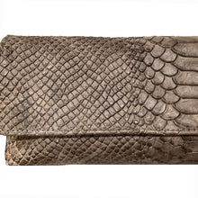 Load image into Gallery viewer, Baguette Clutch  - Grey Snake
