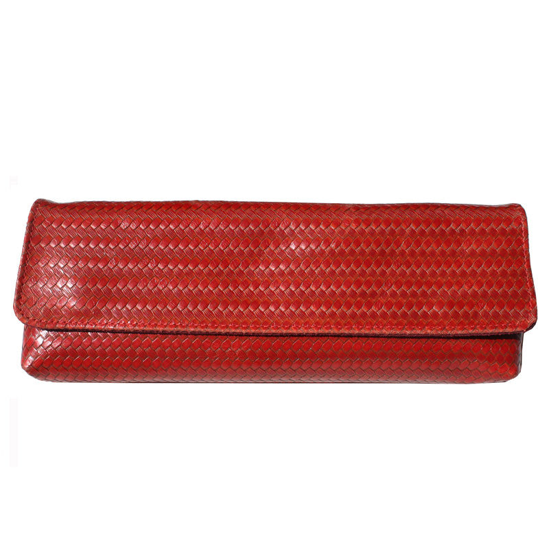 Baguette Clutch  - Red Basketweave