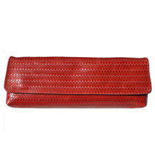 Load image into Gallery viewer, Baguette Clutch  - Red Basketweave
