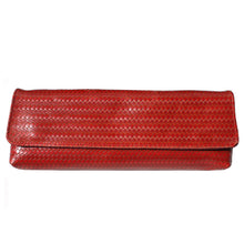Load image into Gallery viewer, Baguette Clutch  - Red Basketweave
