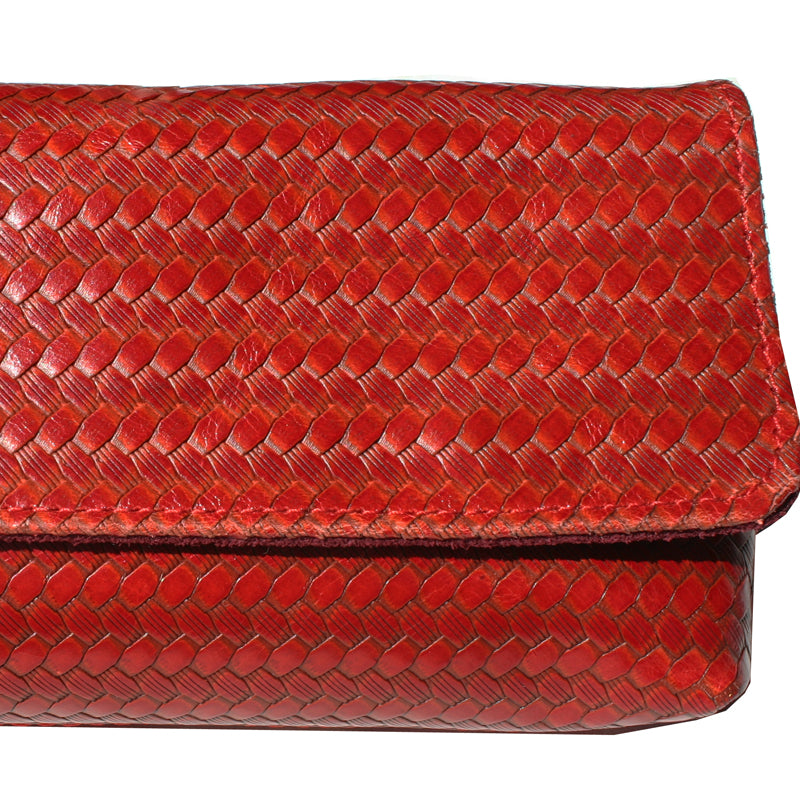 Baguette Clutch  - Red Basketweave