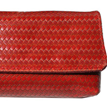 Load image into Gallery viewer, Baguette Clutch  - Red Basketweave

