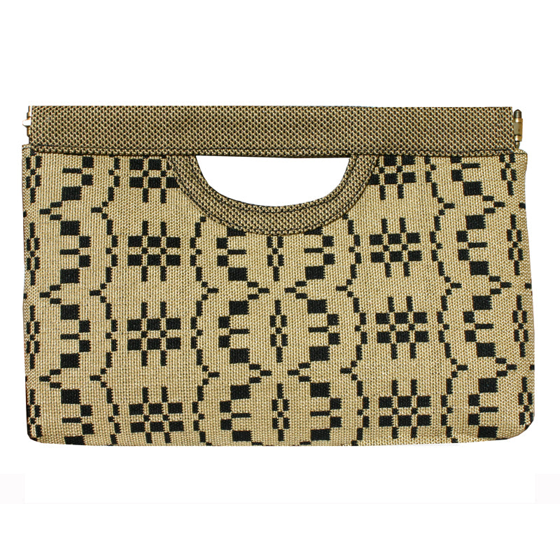Cut-Out Clutch - Wheat Basketweave 1975