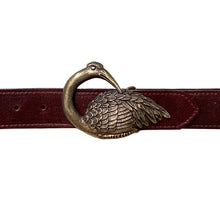 Load image into Gallery viewer, Bird Belt - Burgundy
