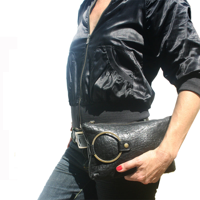 Ring Clutch - Soft Brown Metallic