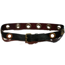 Load image into Gallery viewer, Grommet Belt - Black Antique Brass
