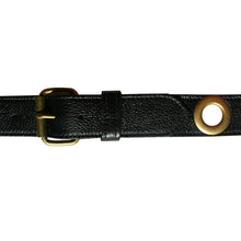 Load image into Gallery viewer, Grommet Belt - Black Antique Brass
