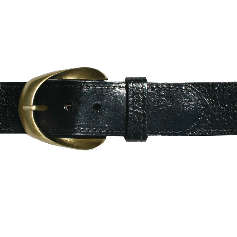 Inverted Ribbon -Black Leather
