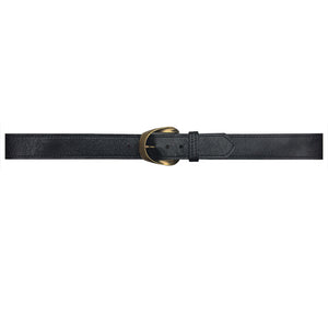 Inverted Ribbon -Black Leather