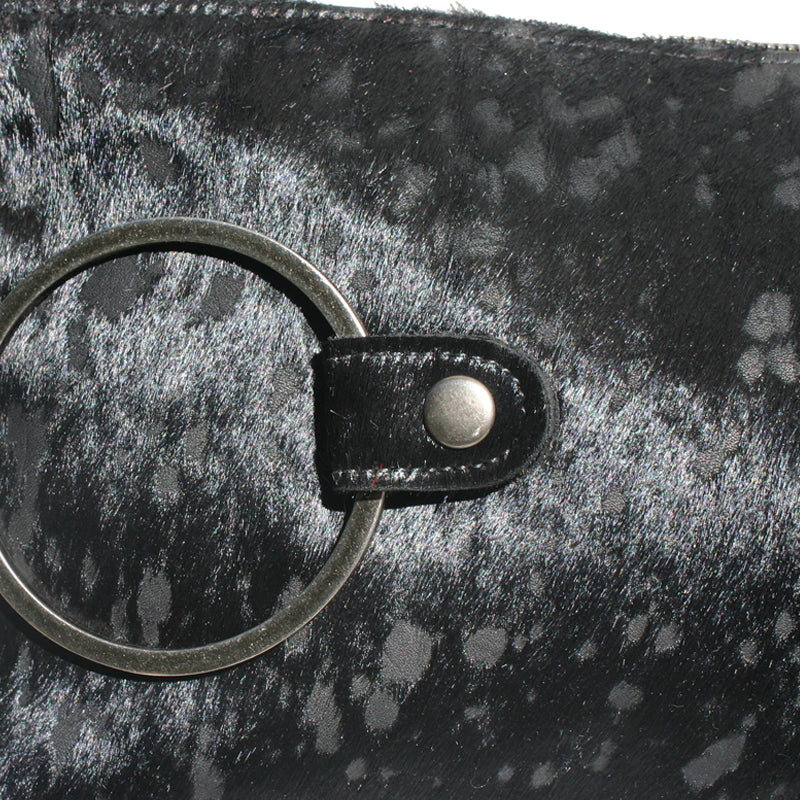 Ring Clutch - Black Fur