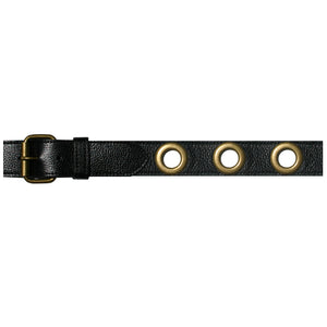 Grommet Belt - Black Antique Brass