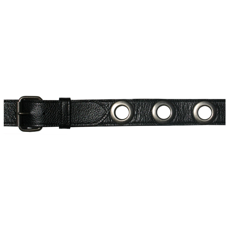 Grommet Belt - Black Antique Nickel