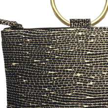 Load image into Gallery viewer, Ring Wristlet - Black &amp; Gold Fancy
